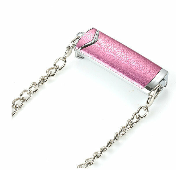 Mobile phone crossbody clip color [pink + silver]