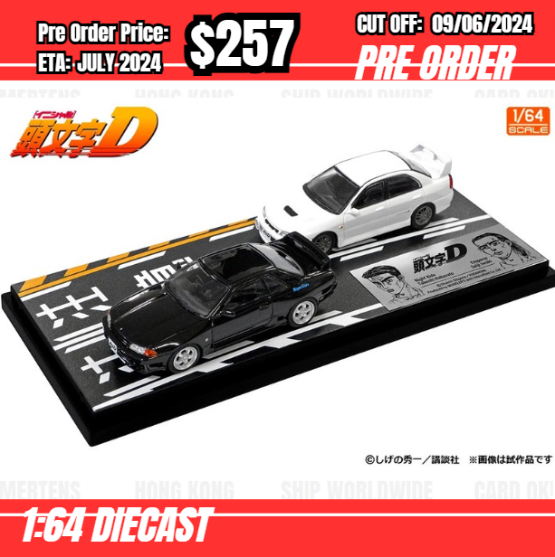 PO-$257 * Modeler's * 1:64 Initial D Set Vol.18 R32 vs EVO IV [OD06/06]