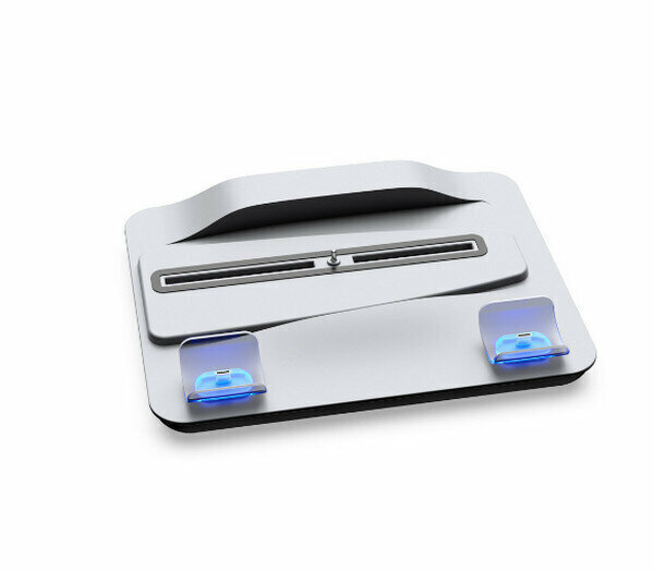 Suitable for PS5 multi-function bluetooth gaming switch/cooling dual seat charger + blue LED light TP5-05102-white