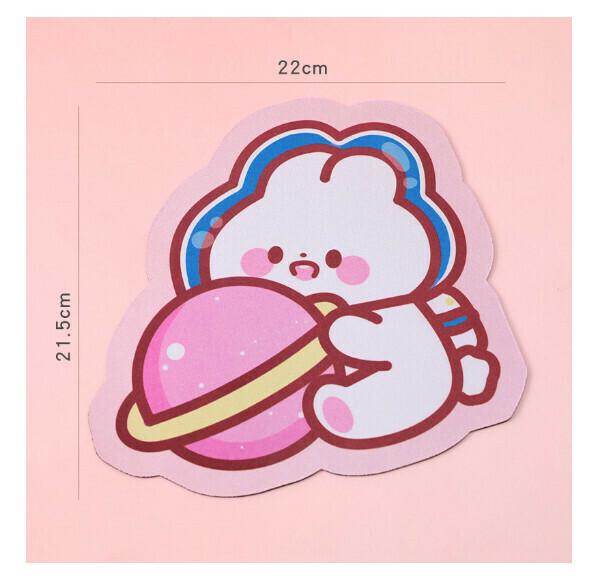 Cartoon Astronaut Mouse Pad [Moon Rabbit]
