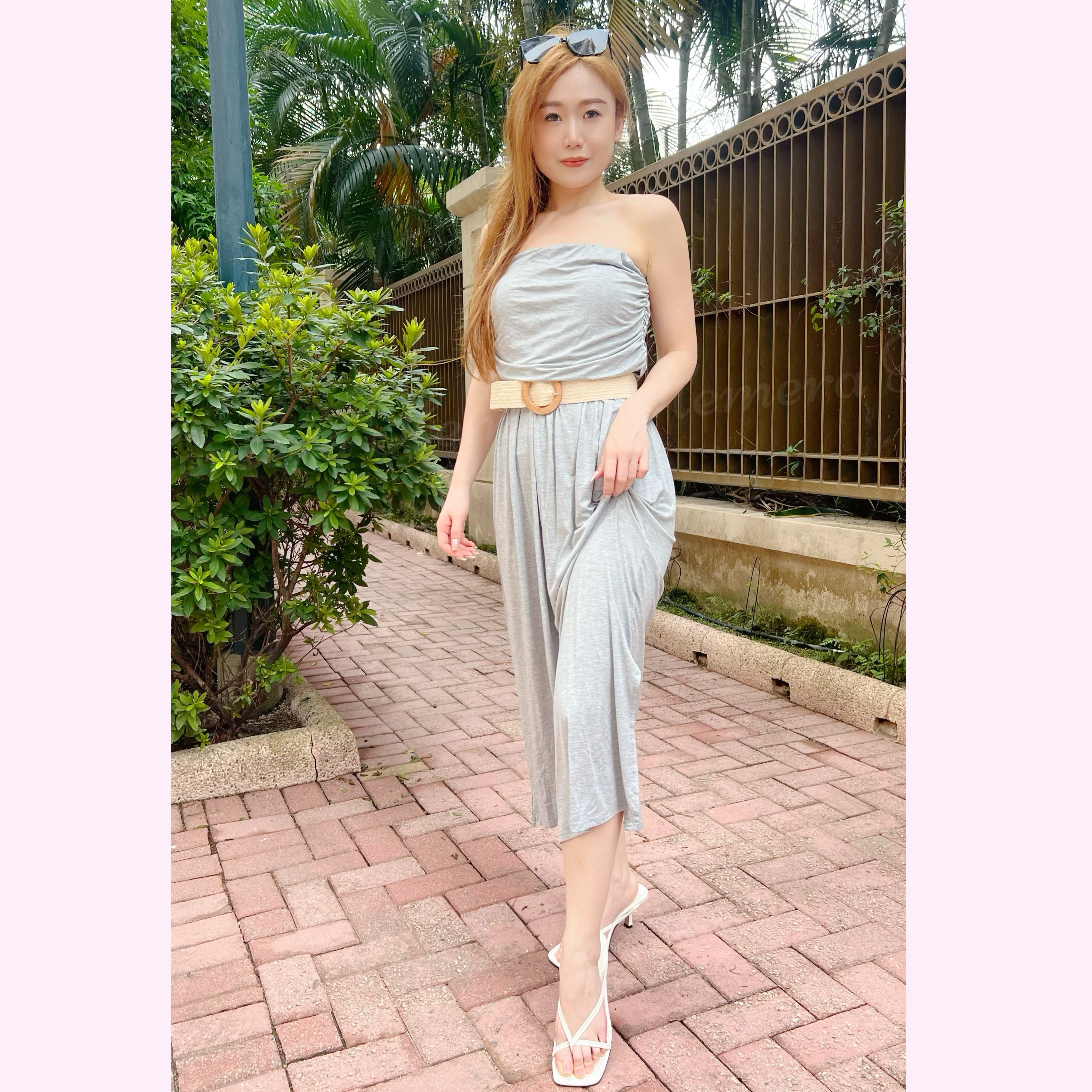 DR24S0609 顯身棉質渡假連身裙