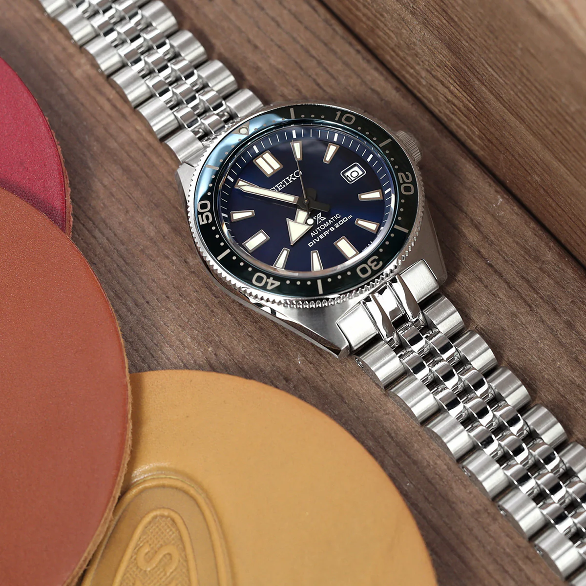 萬年鐘錶 - 太空人錶帶 SEIKO精工現代復刻62MAS SPB051專用代用鋼錶帶安哥斯五珠帶 V形潛水扣  SS201820B086