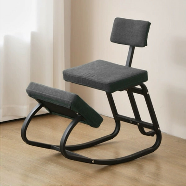 Popular computer chair, spinal correction, posture correction chair, kneeling chair, ergonomic design (gray linen, small back chair, rocking chair)