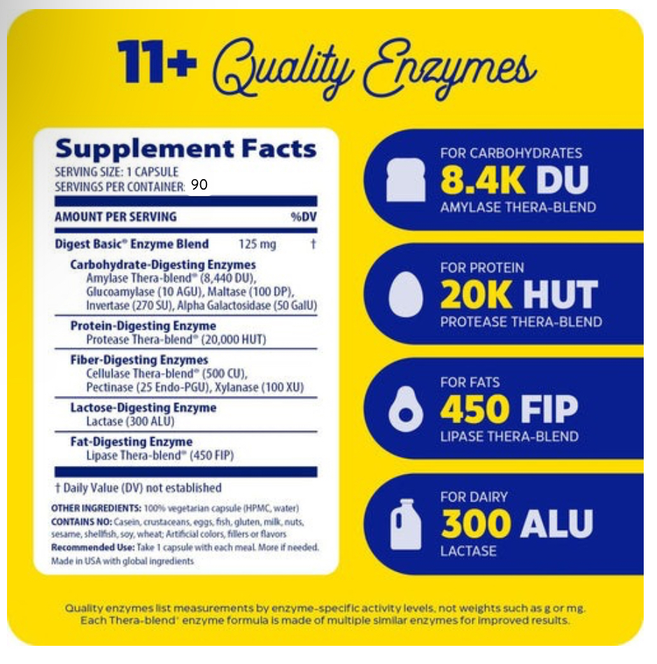 Enzymedica 基礎消化酶 90 粒 (2026/4/30 前食用最佳)