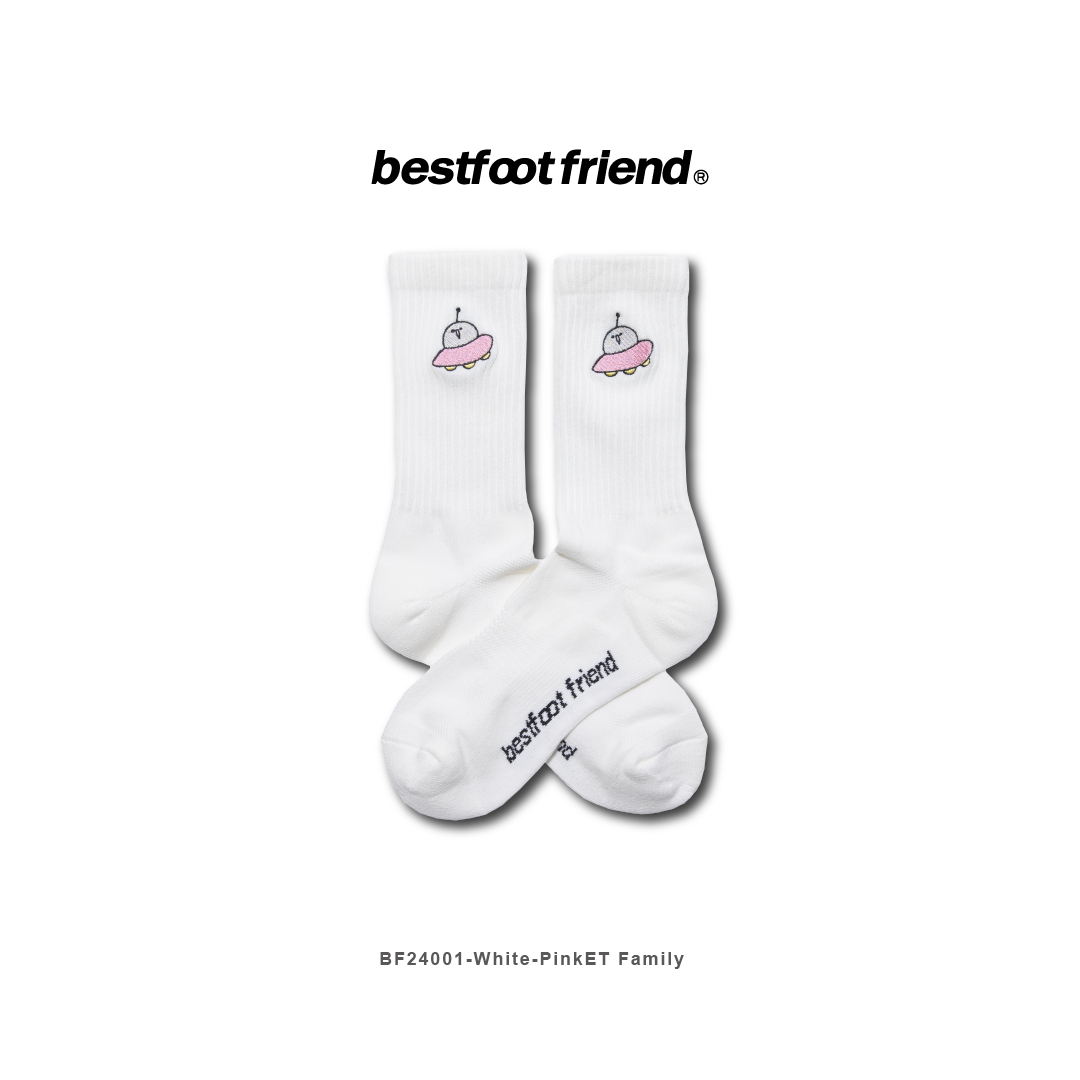 Best Foot Friend Pink ET Family Socks