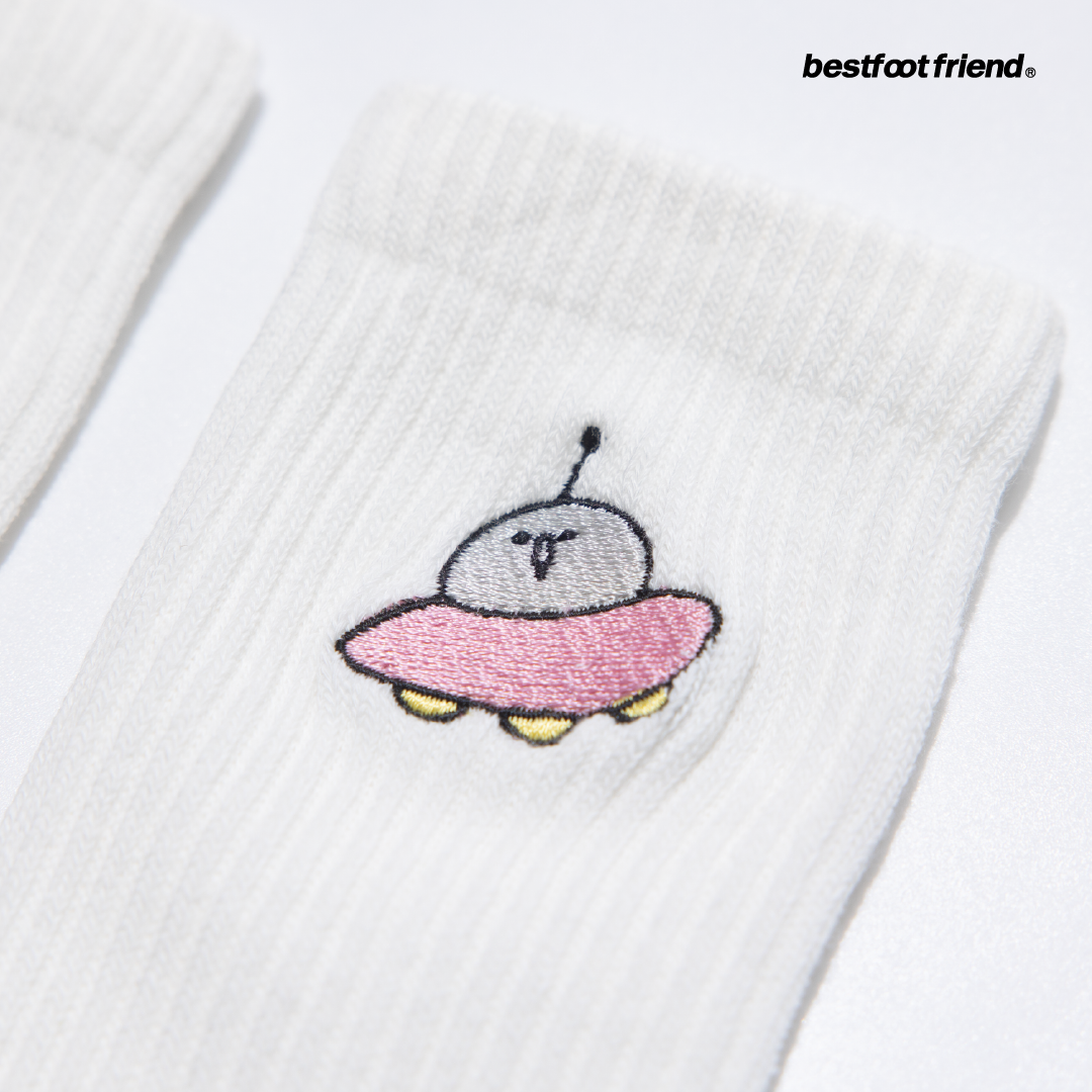 Best Foot Friend Pink ET Family Socks