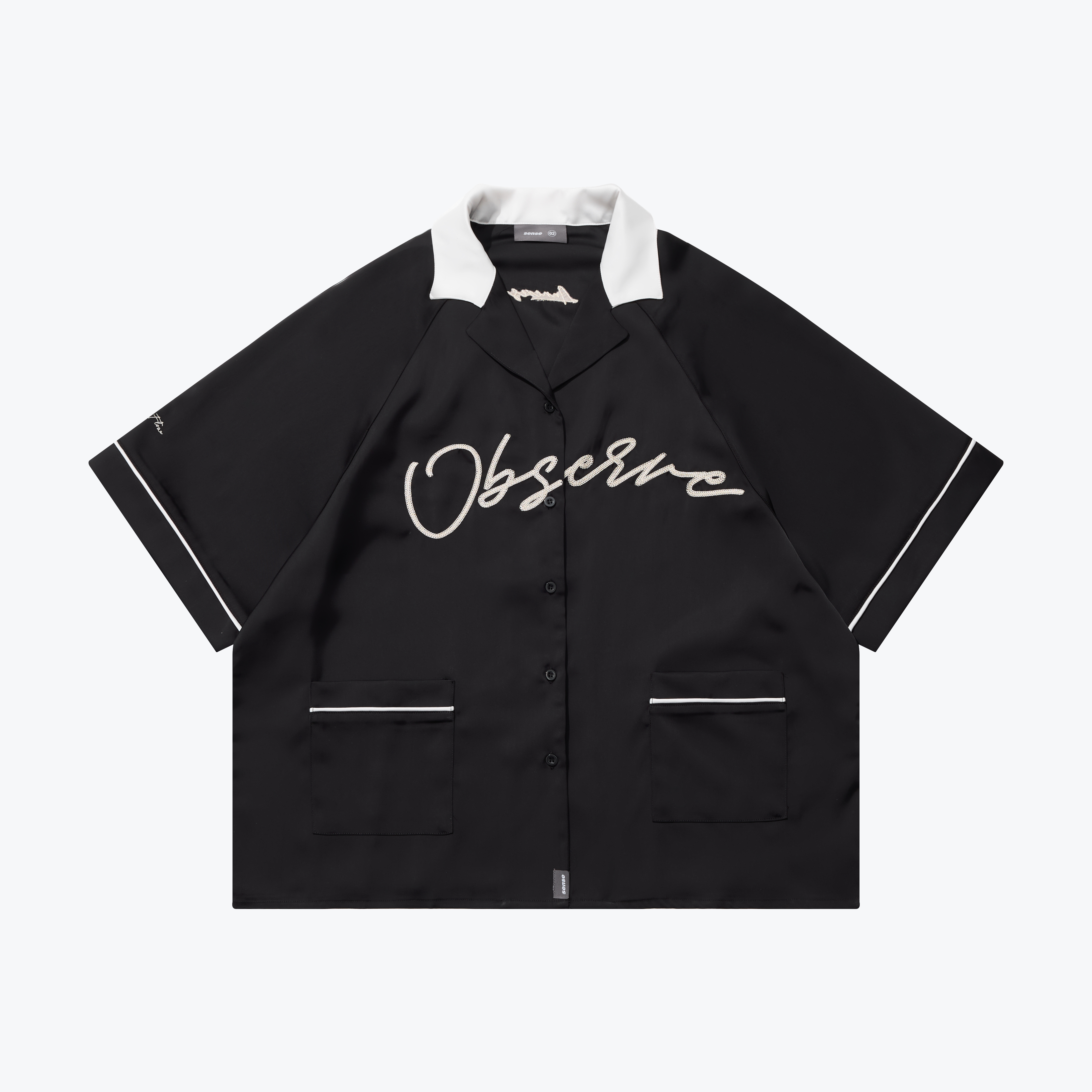 [現貨] Sense Embroidery Bowling Shirt Black | M24-15BK