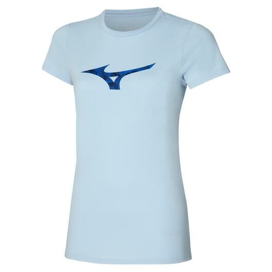 MIZUNO L'TRAINING GRAPHIC TEE WHITE 女裝運動衫 藍色