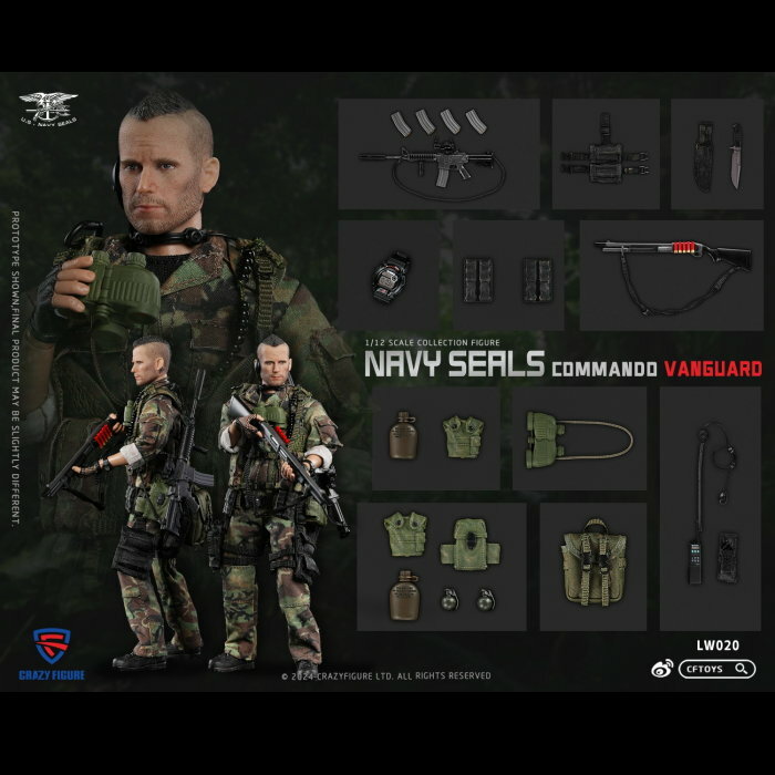 [訂金] Crazy Figure: 1/12 海豹特種 突擊小隊-尖兵