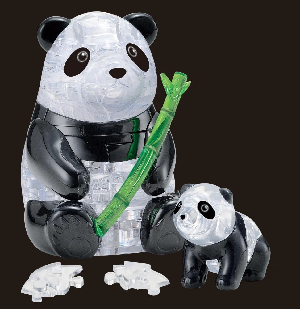 熊貓和寶貝 (立體水晶)