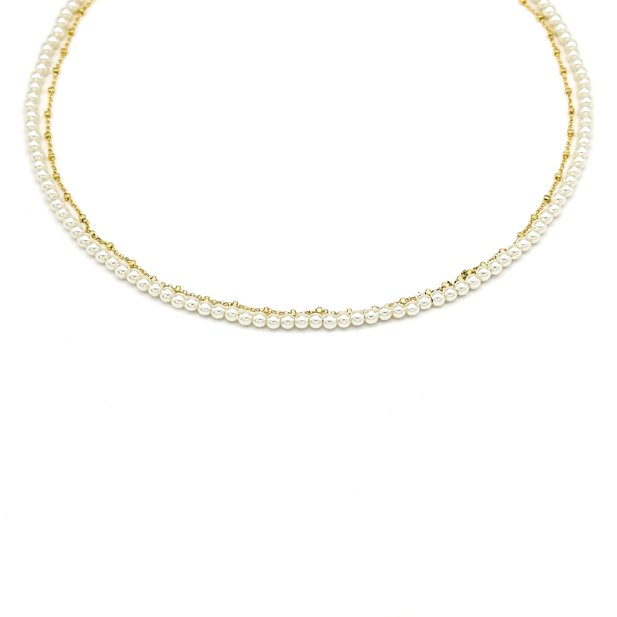 邂逅・雙層拼接珍珠項鍊・Necklace (GNM10137)