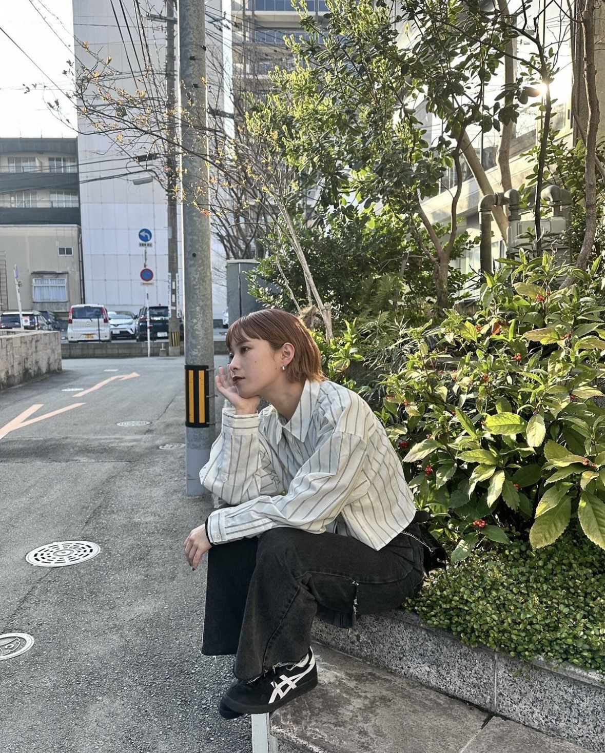 Asics Japan Pro 黑色復古麂皮板鞋