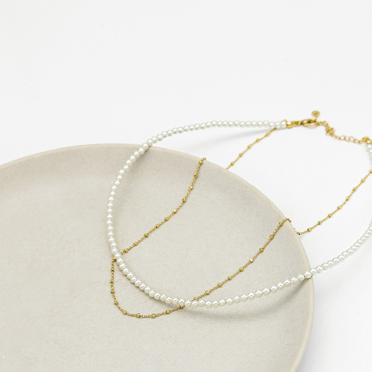 邂逅・雙層拼接珍珠項鍊・Necklace (GNM10137)
