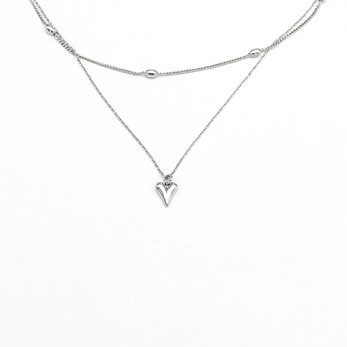 傾心・雙層拼接項鍊・Necklace (GNM10107)