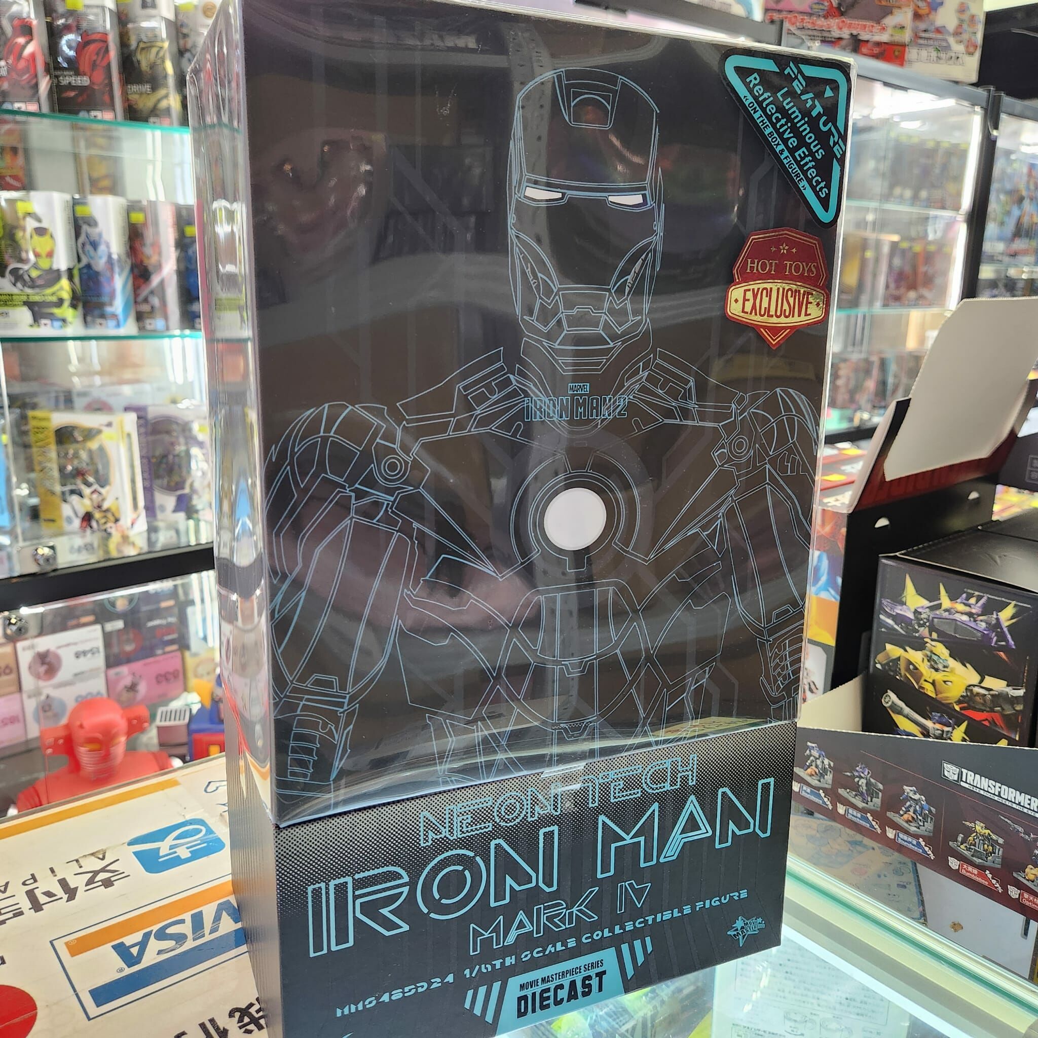 （開封品）HOTTOYS 會場限定 MMS485 D24 1/6 12吋 IRON MAN MARK IV NEON TECH 1.0 IRONMAN  鐵甲奇俠 MK4