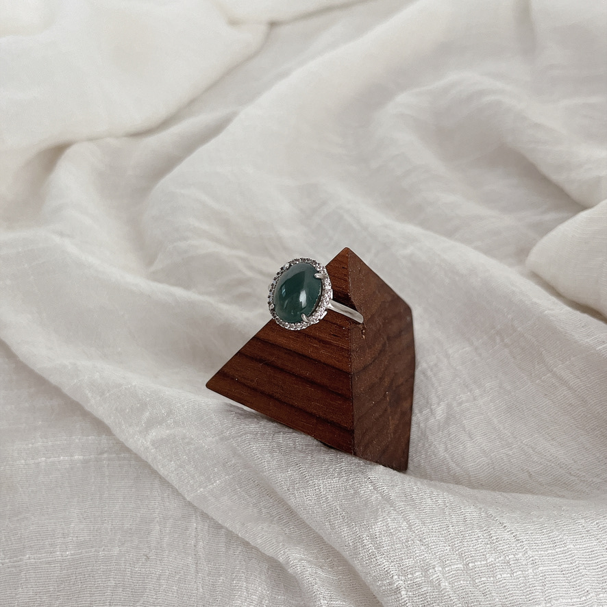 翡翠．海藍之謎戒指