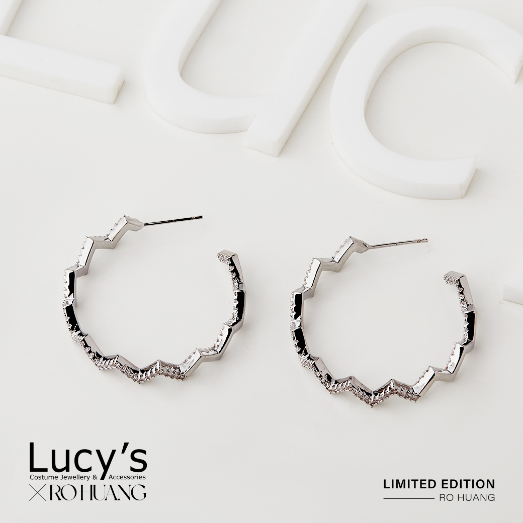 Lucy's X RO HUANG．C圈耳環 (二色) (116552/116553)