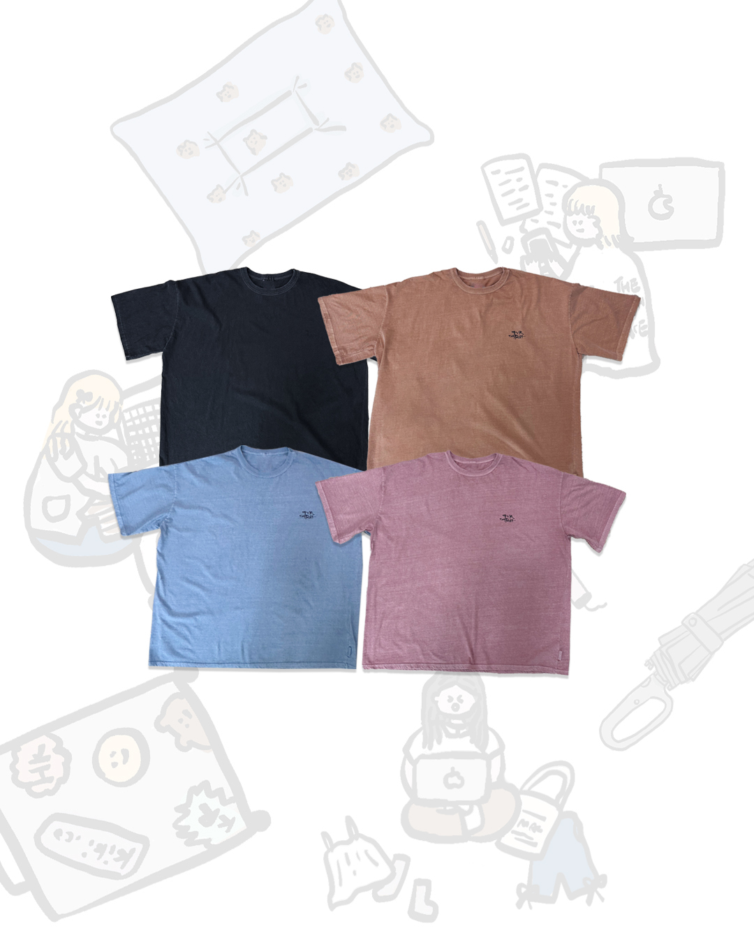 洗水復古Oversize Tee