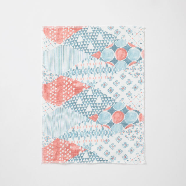 中川政七商店-蚊帳織方巾 / 混合圖紋2(藍)