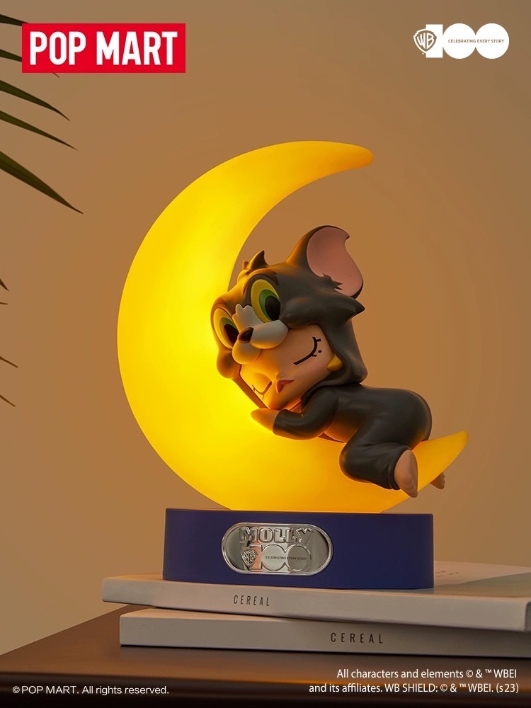泡泡瑪特 x TOM AND JERRY  MOLLY 華納100週年紀念 月亮小夜燈 🐭🌙