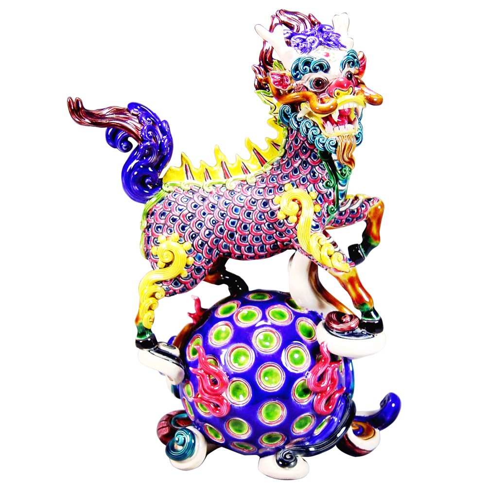 交趾陶｜鴻運滾滾 麒麟