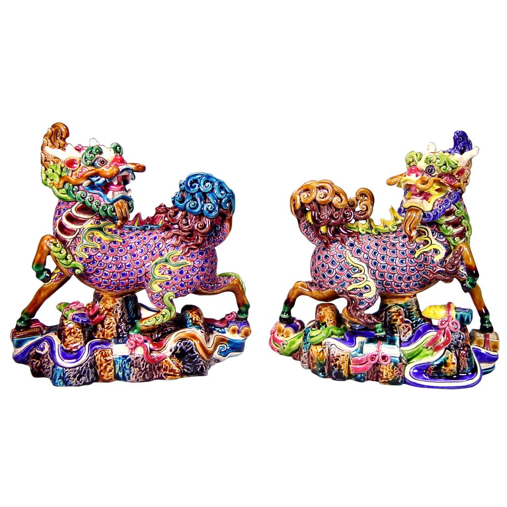 交趾陶｜四寶麒麟