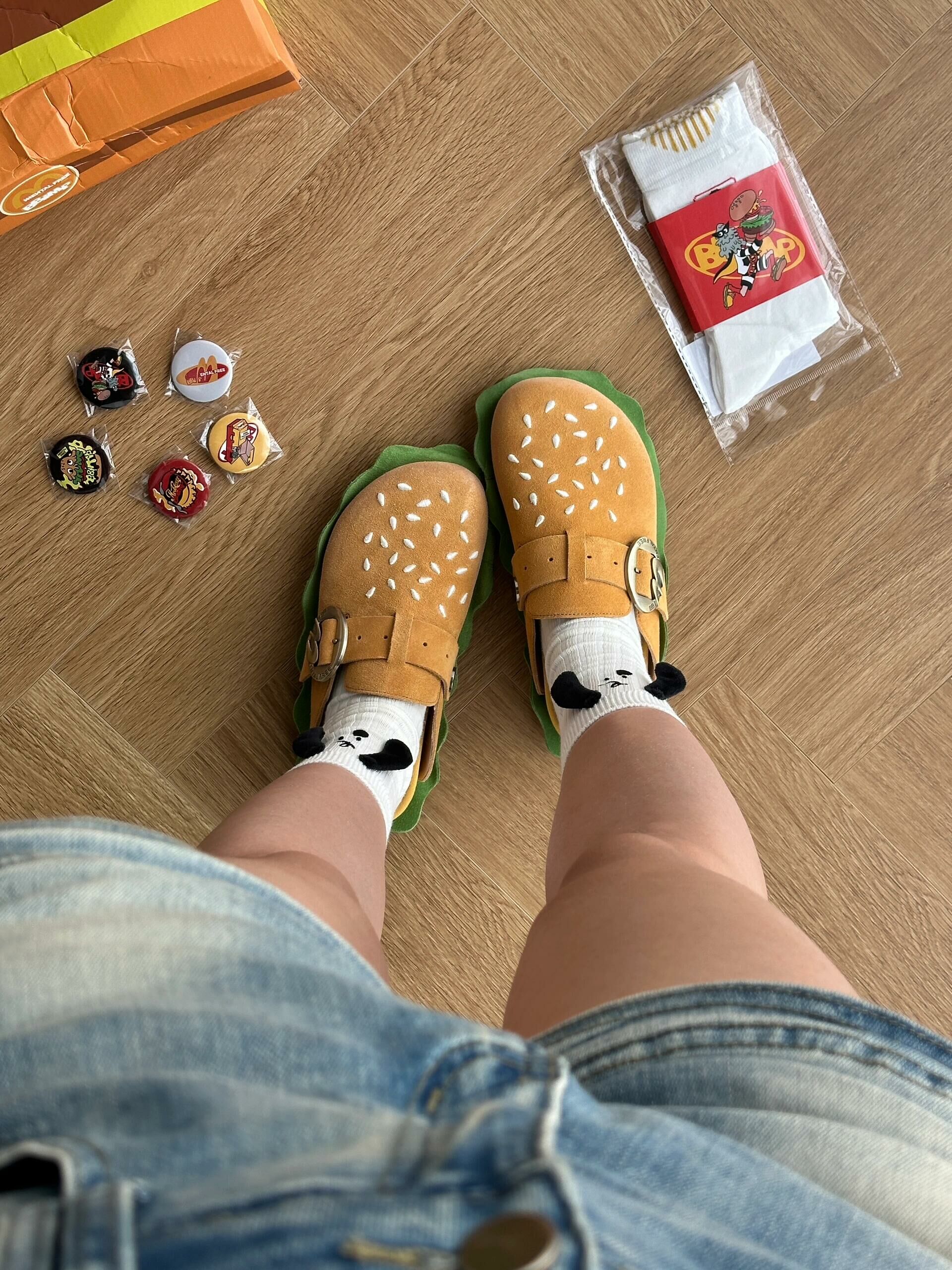 (再次開團) BBIMP x Mental Free 漢堡勃肯鞋 麵包拖鞋 涼鞋 橘色 男女款/預購