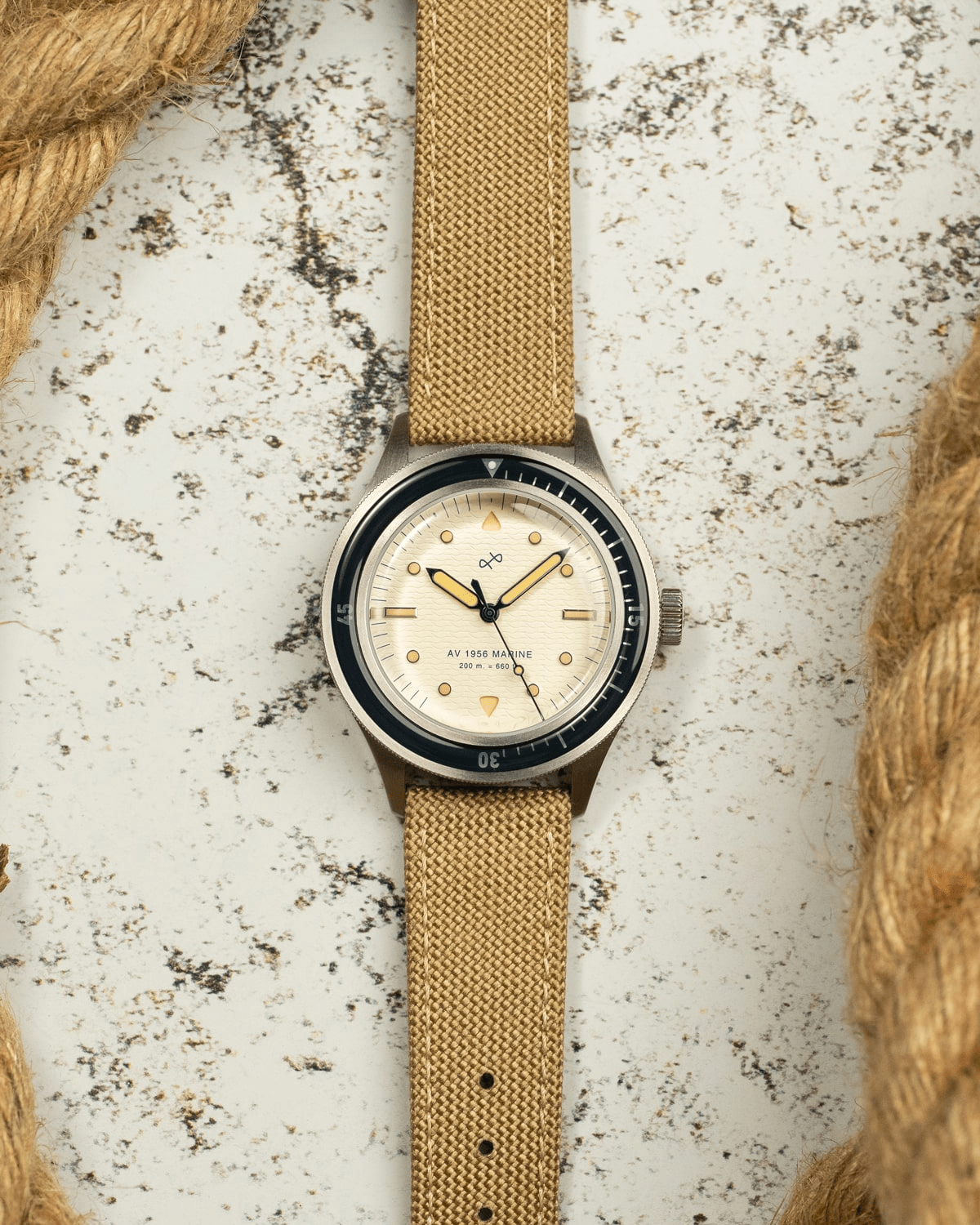 1956 Marine Quartz - Steel/Navy & Off White