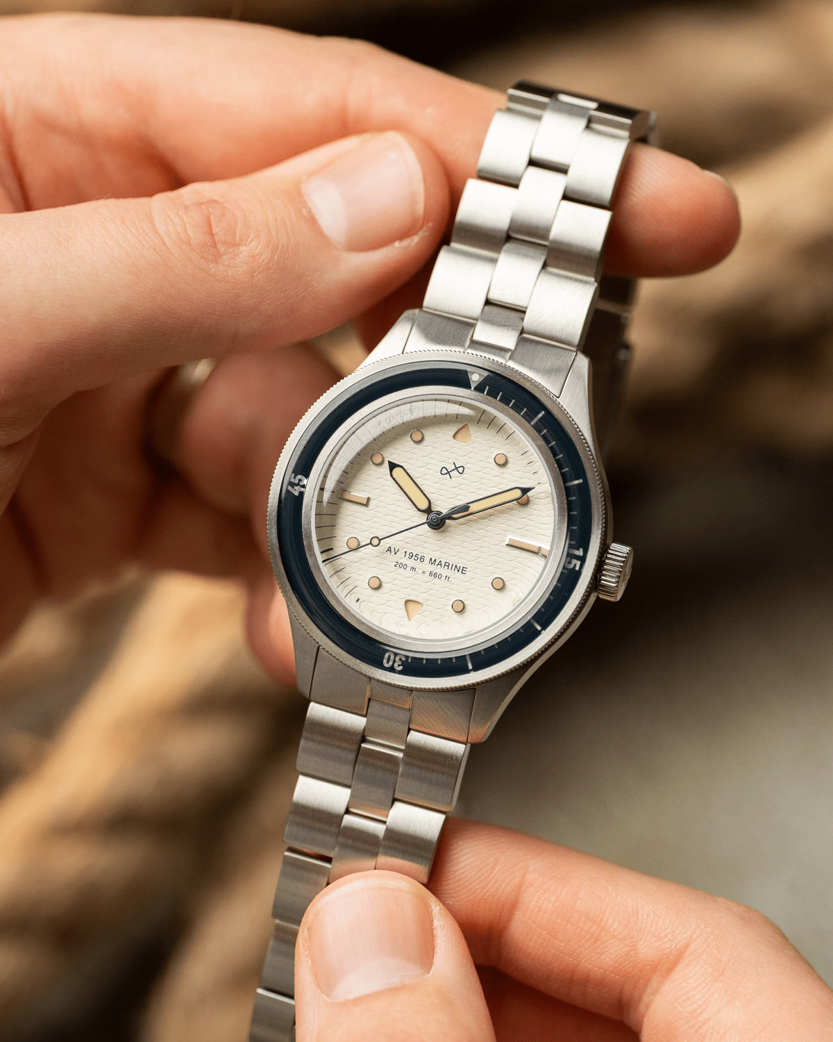 1956 Marine Quartz - Steel/Navy & Off White