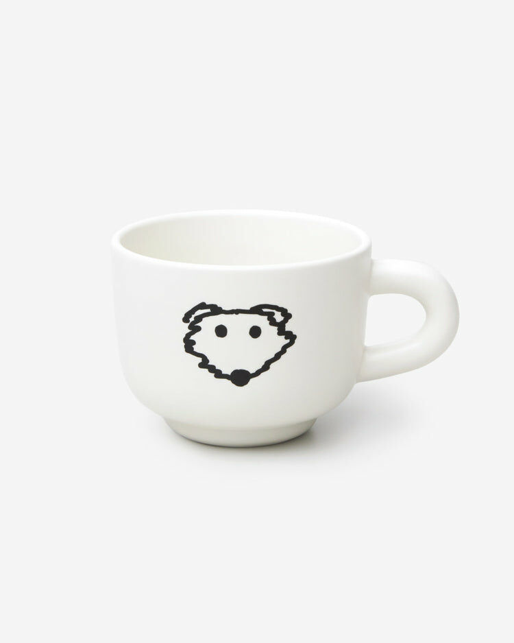 Warmgrey tail 牛奶馬克杯 / 狗勾