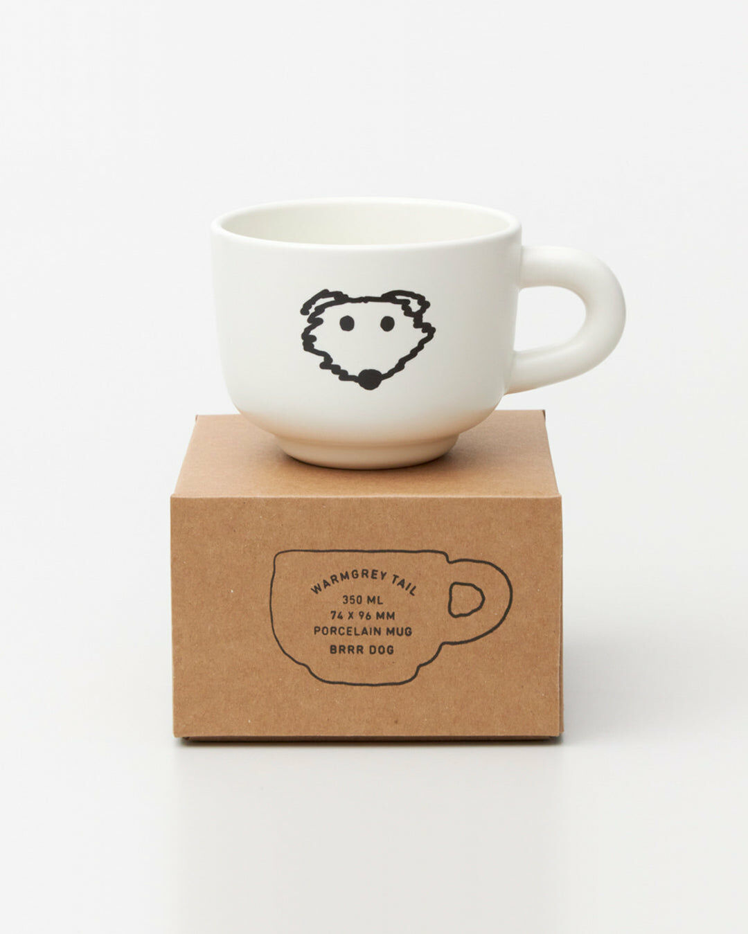 Warmgrey tail 牛奶馬克杯 / 狗勾