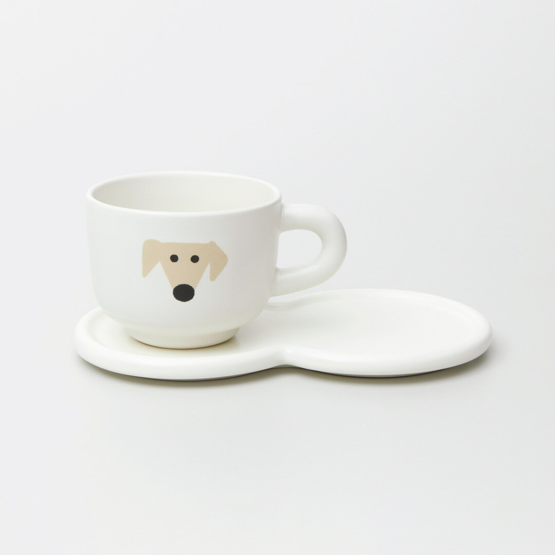 Warmgrey tail 牛奶馬克杯 / 三角狗狗