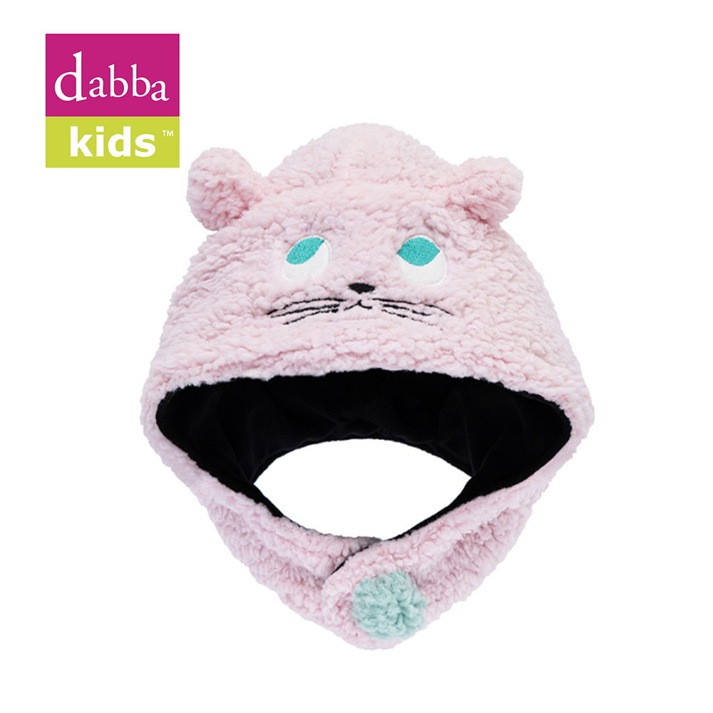 ↘69折【DabbaKids】美國瓦拉圍脖帽 - 貓咪的呢喃 S號 ( 46-50CM) 0-2 歲