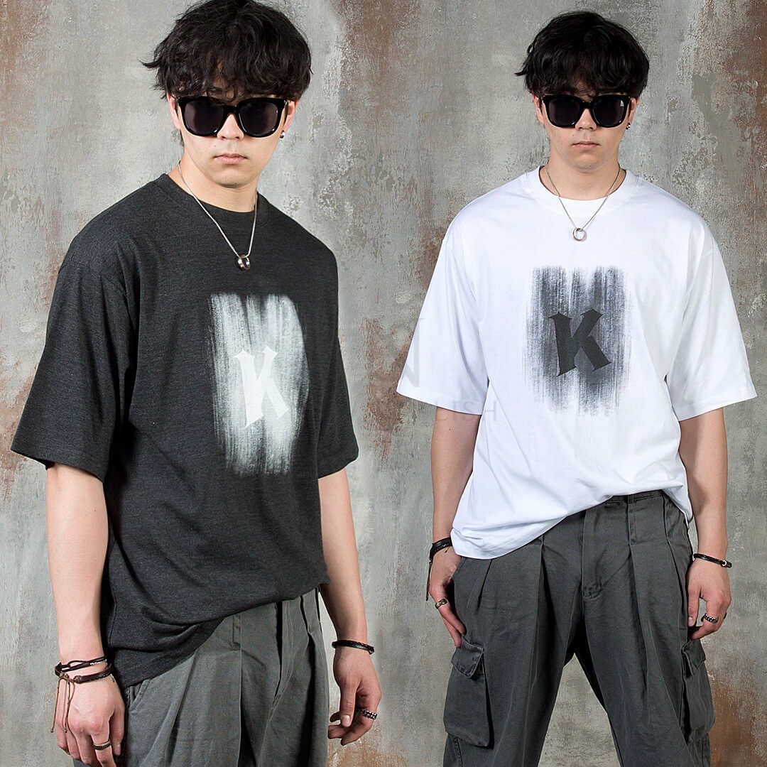 K塗色寬版短袖T恤