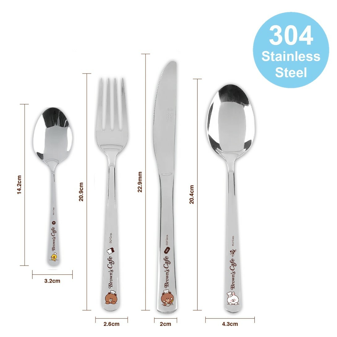 LINE FRIENDS |  304不銹鋼餐具套裝|禮盒 (匙,叉,刀)