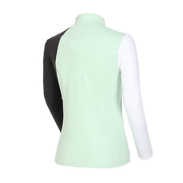 女【現貨】韓國Volvik Golf 春夏時尚高級感雙配色斜邊半拉鍊 防曬長衫 高球衣（MW113103)