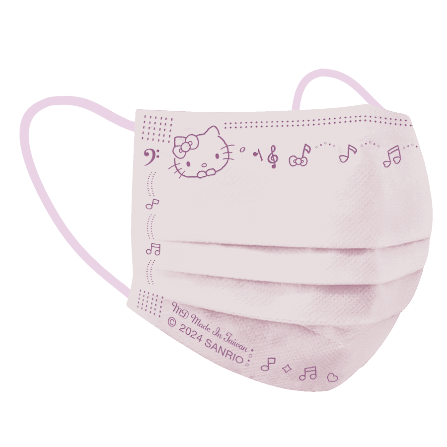 【幸福物語】三麗鷗音樂派對 成人醫療口罩30片/盒（幻紫樂章｜Hello Kitty鋼印版)