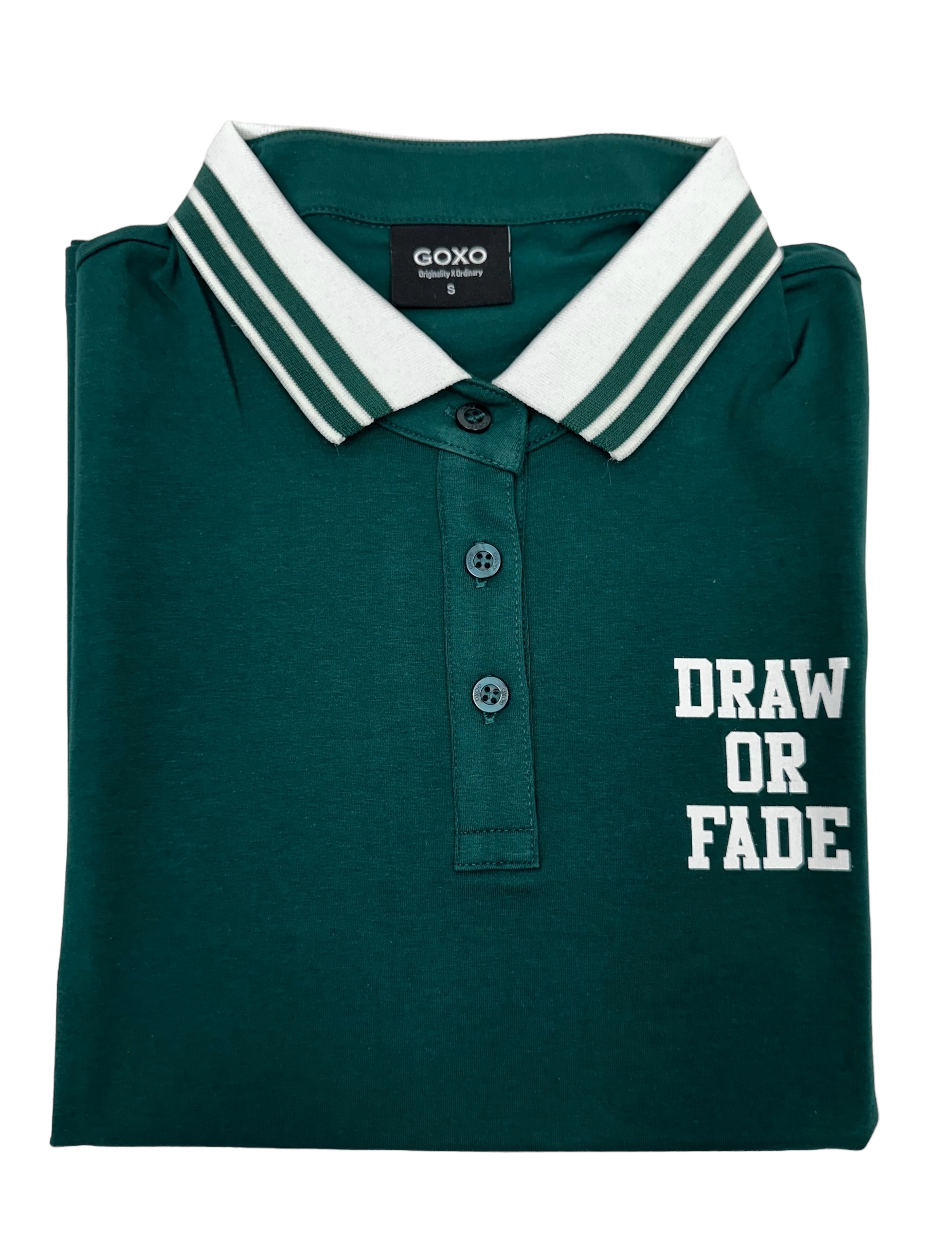 男女共款【現貨】韓國Goxo Golf 運動品牌 學院風字母Polo短袖 （MW113106)