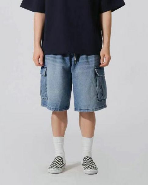 洗水工裝牛仔短褲 P2808