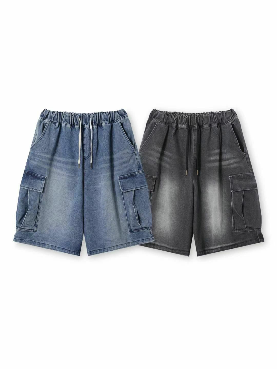 洗水工裝牛仔短褲 P2808