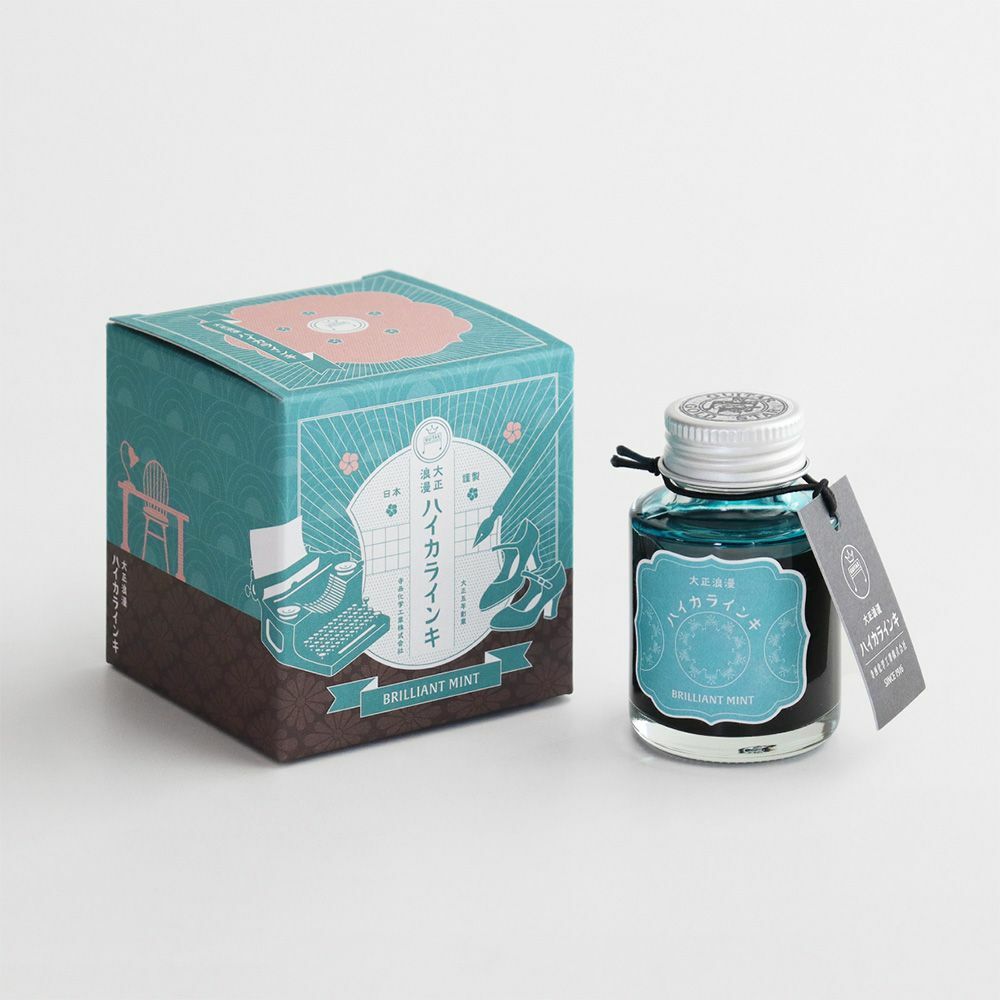閃耀薄荷 大正浪漫系列 40ML 鋼筆墨水 ｜日本 寺西化學工業