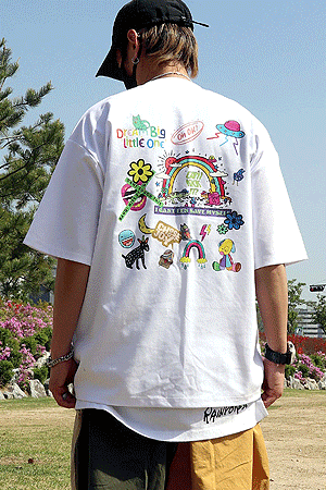 樂趣冰絲雙羅紋UFO塗鴉短袖T恤