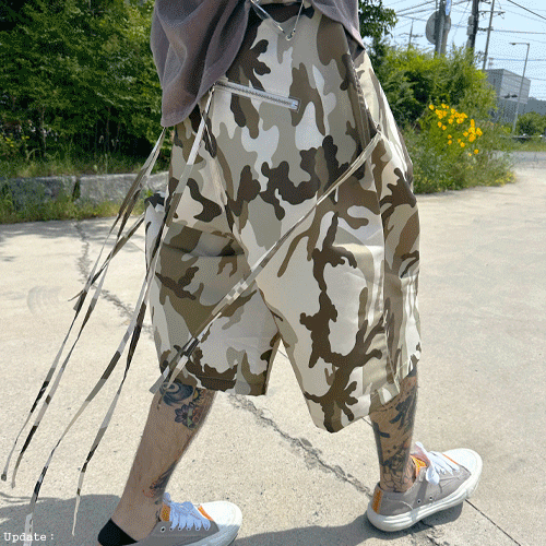 繩索尼龍迷彩短褲