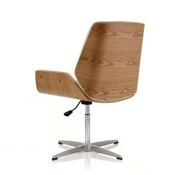 Popular light luxury office chair, comfortable and durable cushioned functional chair chassis, thickened and durable (high style wood grain color + white + 4 feet)