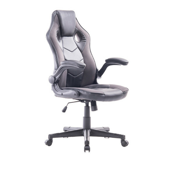 Popular computer chair lifting swivel chair leather back gaming chair (black)