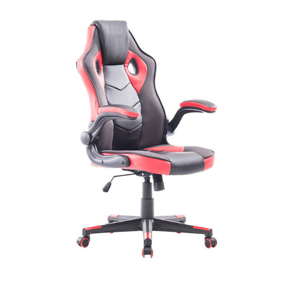 Popular computer chair lifting swivel chair leather back gaming chair (red)