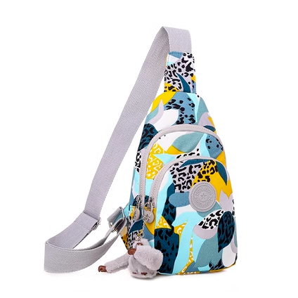 New Women's Chest Bag Crossbody Bag Shoulder Bag Canvas Bag Personalized Backpack Sports Waist Bag [Print]