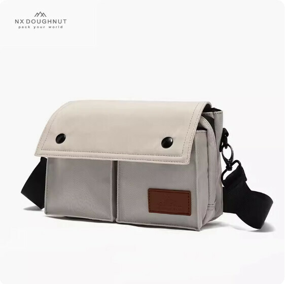 Hot Selling Simple Casual Multi-compartment Unisex Crossbody Bag Shoulder Bag Waist Bag [Ivory (Crossbody Bag)]