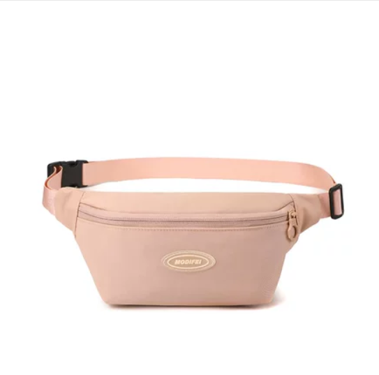 Hot selling unisex mobile phone waist bag, chest bag, Japanese simple and lightweight shoulder bag, casual sports crossbody bag [pink]
