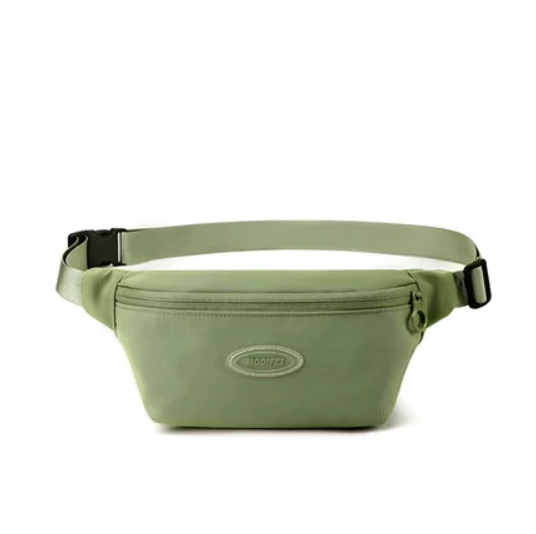 Hot selling unisex mobile phone waist bag, chest bag, Japanese simple and lightweight shoulder bag, casual sports crossbody bag [green]